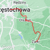 Mapa Żarki - Częstochowa